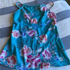 Hapari Teal Floral Tankini